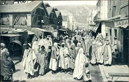 Ak Oran Algerien, Quartier arabe un jour de Marché