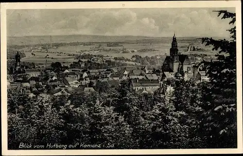 Ak Kamenz Sachsen, Blick auf die Stadt vom Hutberg aus