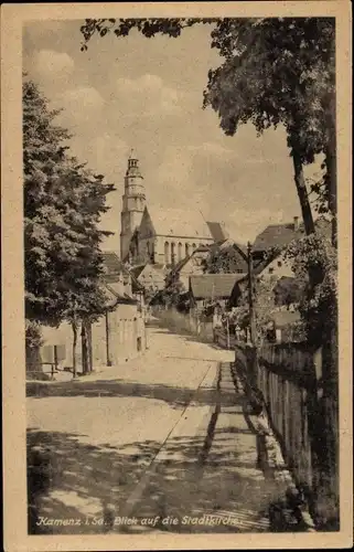 Ak Kamenz Sachsen, Blick auf die Stadtkirche
