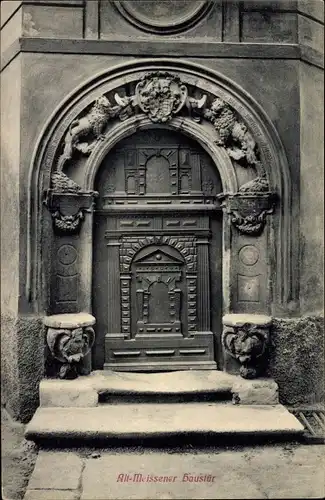 Ak Meißen Sachsen, Alt-Meissener Haustür