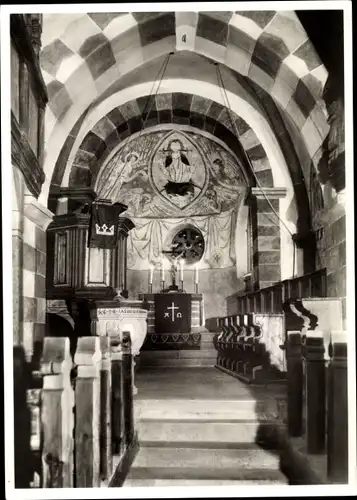 Ak Urphar Wertheim am Main, Jakobuskirche, Innenansicht, Altar