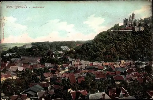 Ak Wernigerode am Harz, v. Lindenberg, Ortsansicht