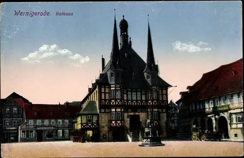 Ak Wernigerode am Harz, Rathaus