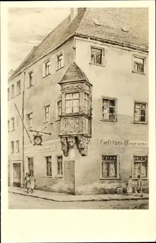 Ak Pirna an der Elbe, Engelserker Dr. Haußner Haus, Gaststätte Engelserker