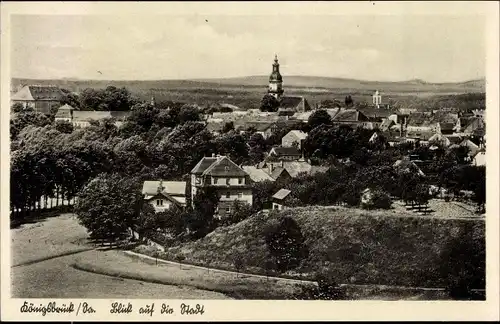 Ak Königsbrück in der Oberlausitz, Blick auf die Stadt, Kirchturm