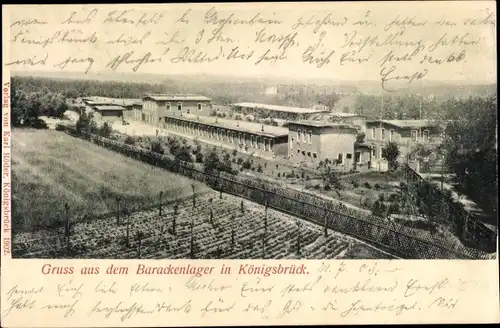 Ak Königsbrück in der Oberlausitz, Truppenübungsplatz, Barackenlager