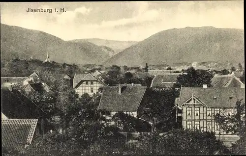 Ak Ilsenburg am Nordharz, Panorama, Kirchturm