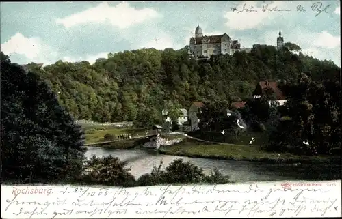 Ak Rochsburg Lunzenau in Sachsen, Blick auf das Schloss