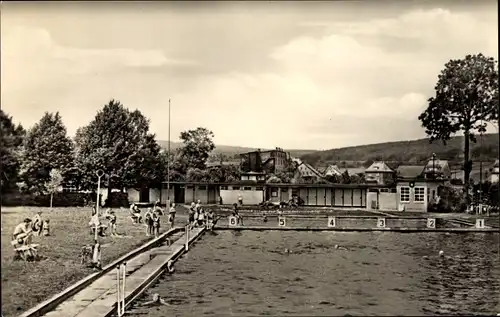 Ak Dingelstädt Eichsfeld Thüringen, Schwimmbad, Kinder
