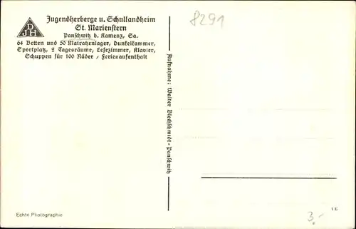 Ak Panschwitz Kuckau in Sachsen, Jugendherberge St. Marienstern, Schullandheim