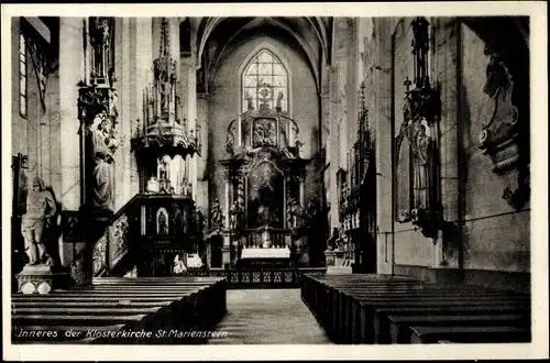 Ak Panschwitz Kuckau Oberlausitz, Kloster St. Marienstern, Klosterkirche, Innenansicht