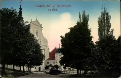 Ak Panschwitz Kuckau Oberlausitz, Kloster St. Marienstern, Klosterkirche, Abtei