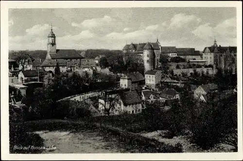 Ak Nossen in Sachsen, Panorama, Kirchturm