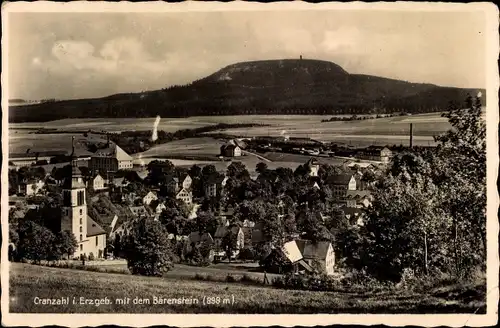 Ak Cranzahl Sehmatal im Erzgebirge, Panorama mit Bärenstein