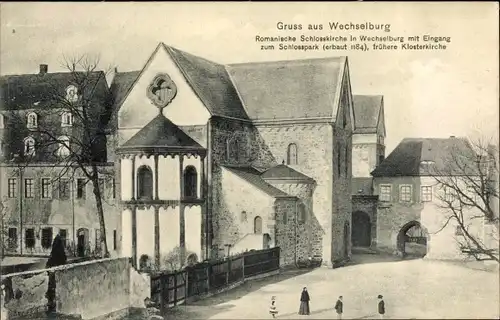Ak Wechselburg in Sachsen, Romanische Schlosskirche