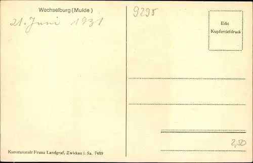 Ak Wechselburg in Sachsen, Teilansicht, Kirche