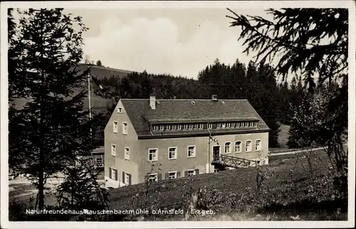 Ak Arnsfeld Mildenau im Erzgebirge, Naturfreundehaus Rauschenbachmühle