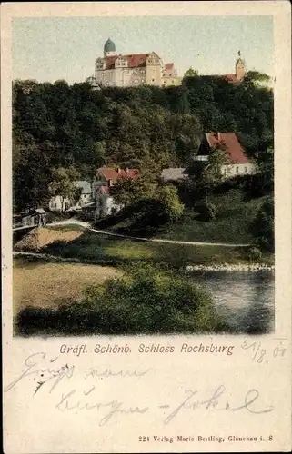 Ak Rochsburg Lunzenau Mittelsachsen, gräfl. Schönb. Schloss