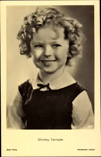 Ak Schauspielerin Shirley Temple, Portrait, lächelnd