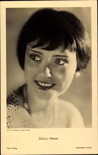 Ak Schauspielerin Dolly Haas, Portrait, Ross Verlag Nr. 6058/1