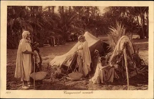 Ak Maghreb, Campement de nomades, Nomadenlager, Lehnert & Landrock 169
