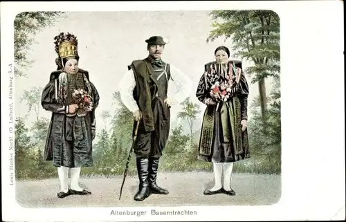 Ak Altenburger Bauerntrachten, Thüringer Trachten