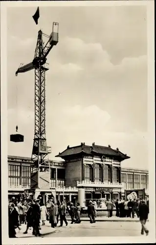 Ak Leipzig in Sachsen, Technische Messe, Halle der Volksrepublik China, Kran
