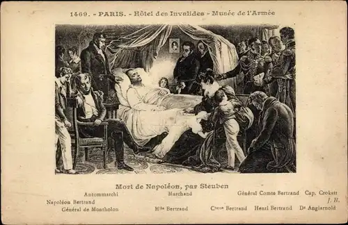 Künstler Ak Carl von Steuben, Mort de Napoleon