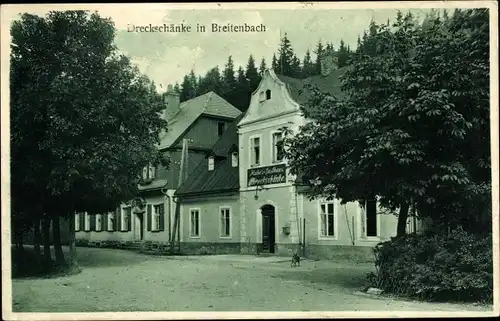 Ak Potůčky Breitenbach Region Karlsbad, Dreckschänke