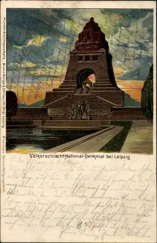 Litho Leipzig in Sachsen, Völkerschlacht-National-Denkmal