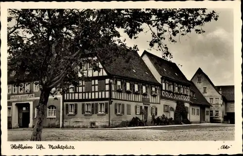 Ak Hofheim in Unterfranken, Marktplatz