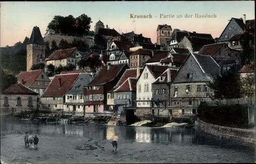 Ak Kronach in Oberfranken, Partie an der Hasslach