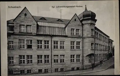 Ak Schwabach in Mittelfranken Bayern, Kgl. Lehrerbildungsanstalt, Neubau