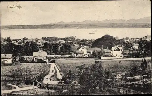 Ak Tutzing am Starnberger See Oberbayern, Panorama