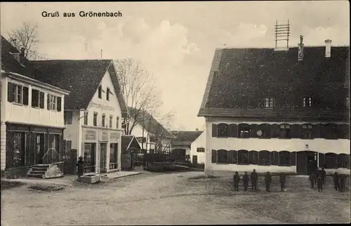 Ak Bad Grönenbach im Allgäu, Straßenpartie, Geschäftshaus