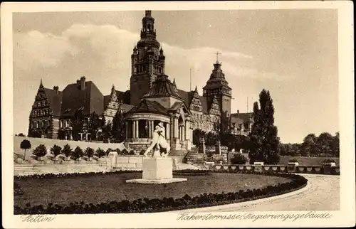 Ak Szczecin Stettin Pommern, Hakenterrasse, Regierungsgebäude