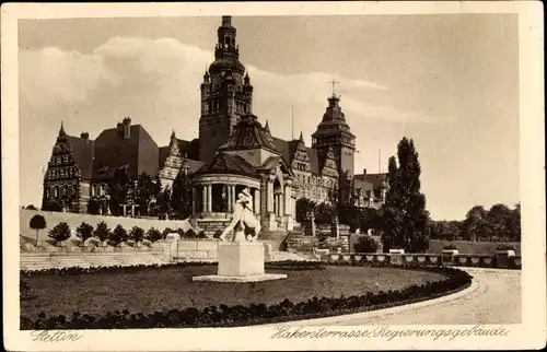 Ak Szczecin Stettin Pommern, Hakenterrasse, Regierungsgebäude