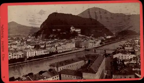 Foto Salzburg in Österreich, Panorama, Rechtes Ufer, 1887