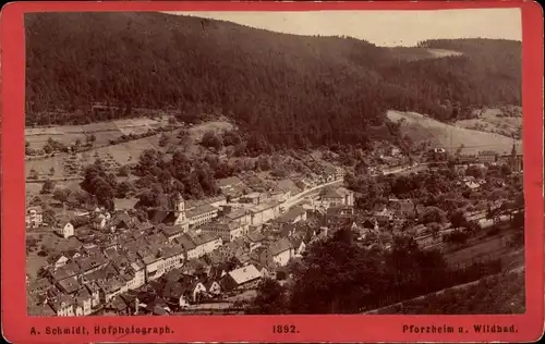 Foto Bad Wildbad im Schwarzwald, Gesamtansicht 1892