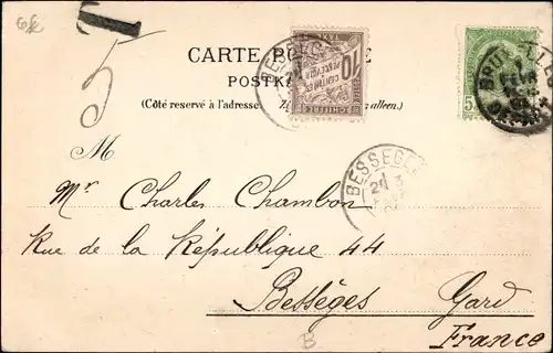 Ak Bruxelles Brüssel, Monument Anspach