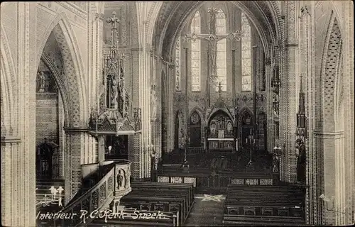 Ak Sneek Súdwest Fryslân Friesland Niederlande, Kircheninneres
