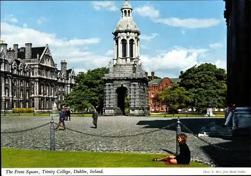 Ak Dublin Irland, The Front Square, Trinity College