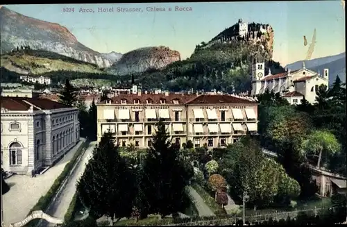 Ak Arco Trentino, Hotel Strasser, Chiesa e Rocca