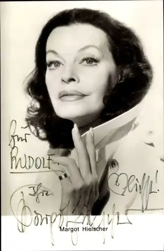 Ak Schauspielerin Margot Hielscher, Portrait, Autogramm