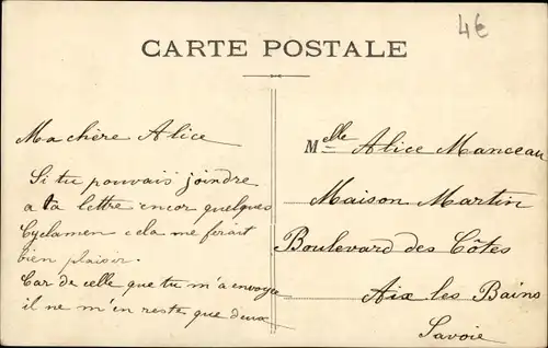 Buchstaben Ak Vorname Alice, Frauen, Kind, Wald, Kitsch