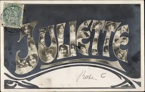 Buchstaben Ak Weiblicher Vorname Juliette
