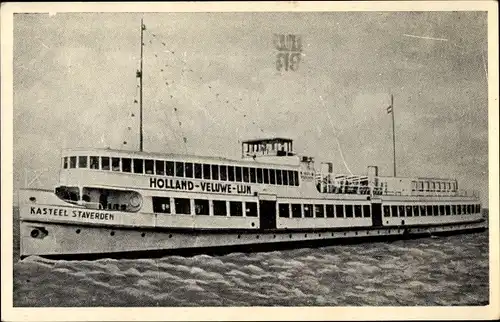 Ak Harderwijk Amsterdam Holland Veluwe Lijn, Stoomboot Mijn