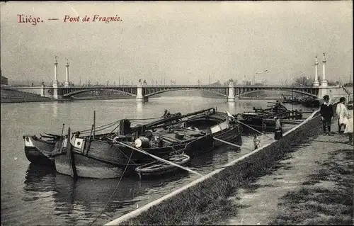 Ak Liège Lüttich Wallonien, Pont de Fragnée, Brücke