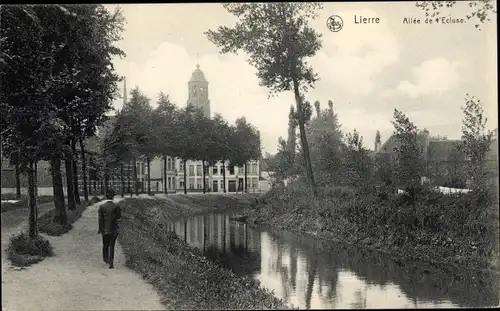 Ak Lier Lierre Flandern Antwerpen, Allée de l'Ecluse