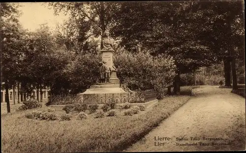 Ak Lier Lierre Flandern Antwerpen, Statue Tony Bergmann